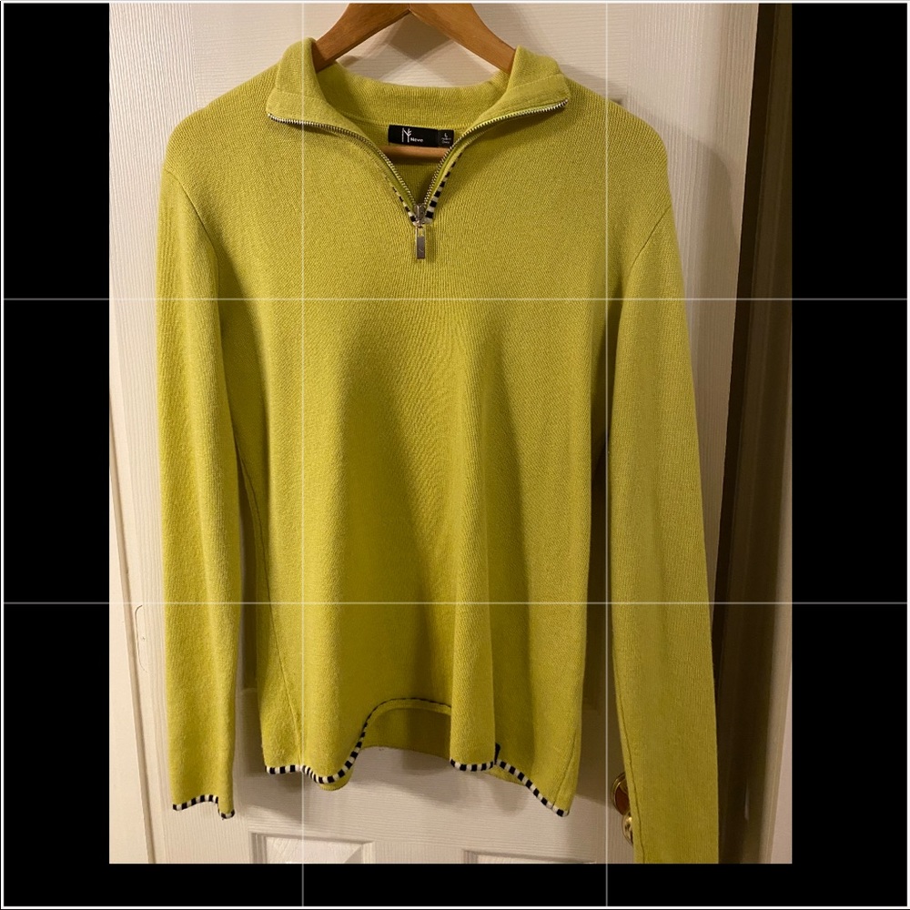 Lime/yellow quarter zip pullover